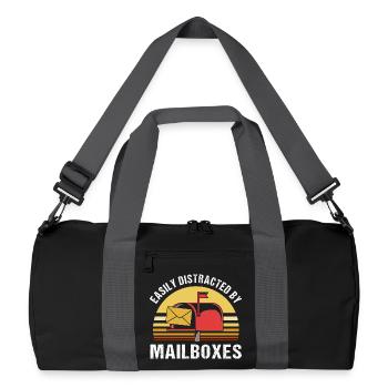 Poststempel Post - Recycelte Duffel Bag - Schwarz/Graphitgrau - Vorne