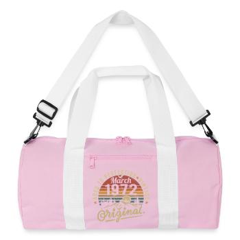March 1972 - Recycled Duffel Bag - pink/white - Front