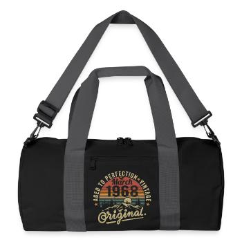 Mars 1968 - Sac de sport recyclé - noir/gris graphite - Devant