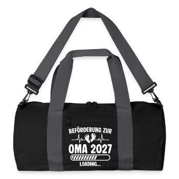 Announcing pregnancy Grandma-to-be 2027 - Recycled Duffel Bag - black/graphite grey - Front