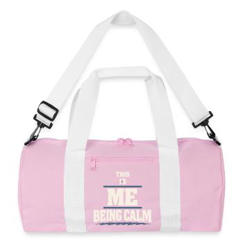 Perimenopause Humor Perimenopause - Recycelte Duffel Bag - Rosa/Weiß - Vorne
