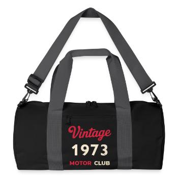 Année de naissance rétro vintage du Motor Club 1973 - Sac de sport recyclé - noir/gris graphite - Devant