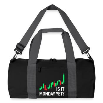 Is it monday yet? Stock Market Exchange Trader - Recycled Duffel Bag - black/graphite grey - Front