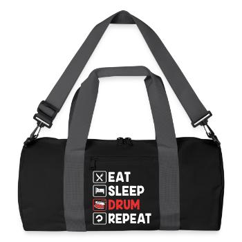 Batteries, batteurs, baguettes - Sac de sport recyclé - noir/gris graphite - Devant