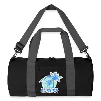 Plage de Corse - Sac de sport recyclé - noir/gris graphite - Devant