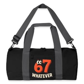 Six Seven : Whatever Italian Brainrot Humour Meme - Sac de sport recyclé - noir/gris graphite - Devant