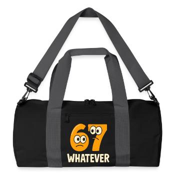 Six Seven : Whatever Italian Brainrot Humour Meme - Sac de sport recyclé - noir/gris graphite - Devant