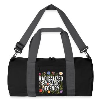 Décence fondamentale radicalisée Droits de l’homme Gentillesse - Sac de sport recyclé - noir/gris graphite - Devant