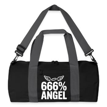 666% Angel - Recycled Duffel Bag - black/graphite grey - Front