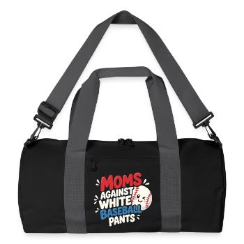 Baseball Mom: Humor Laundry and Sports - Recycled Duffel Bag - black/graphite grey - Front