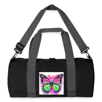 papillon - Sac de sport recyclé - noir/gris graphite - Devant