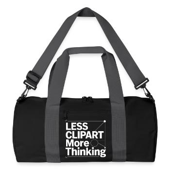 Designer Educator Less Clipart More Art Teacher - Recycled Duffel Bag - black/graphite grey - Front