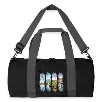 Missouri Vacation Travel – Gateway Arch Motif - Recycled Duffel Bag - black/graphite grey - Front