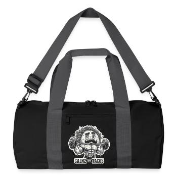 Gains and Tacos Avocado - Recycled Duffel Bag - black/graphite grey - Front