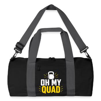 Oh My Quad Kettlebell Kraft - Recycelte Duffel Bag - Schwarz/Graphitgrau - Vorne
