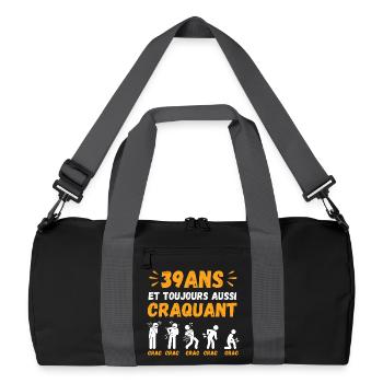 39 Ans Toujours Aussi Craquant Humour Crac - Sac de sport recyclé - noir/gris graphite - Devant