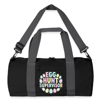 Oster-Eier-Aufseher - Recycelte Duffel Bag - Schwarz/Graphitgrau - Vorne
