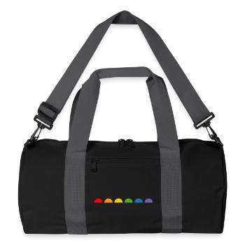 Rainbow Fun Semicircle - Recycled Duffel Bag - black/graphite grey - Front