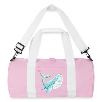 Baleine Avec coeur I baleine à bosse de baleine cadeau de cadeaux bande dessinée - Sac de sport recyclé - rose/blanc - Devant