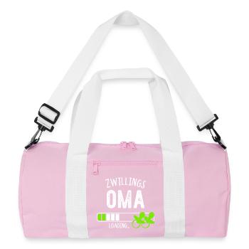 Zwillingsoma Loading Oma Großmutter Zwillinge - Recycelte Duffel Bag - Rosa/Weiß - Vorne