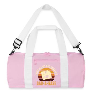Papa Joke Disquette Rétro Design - Sac de sport recyclé - rose/blanc - Devant