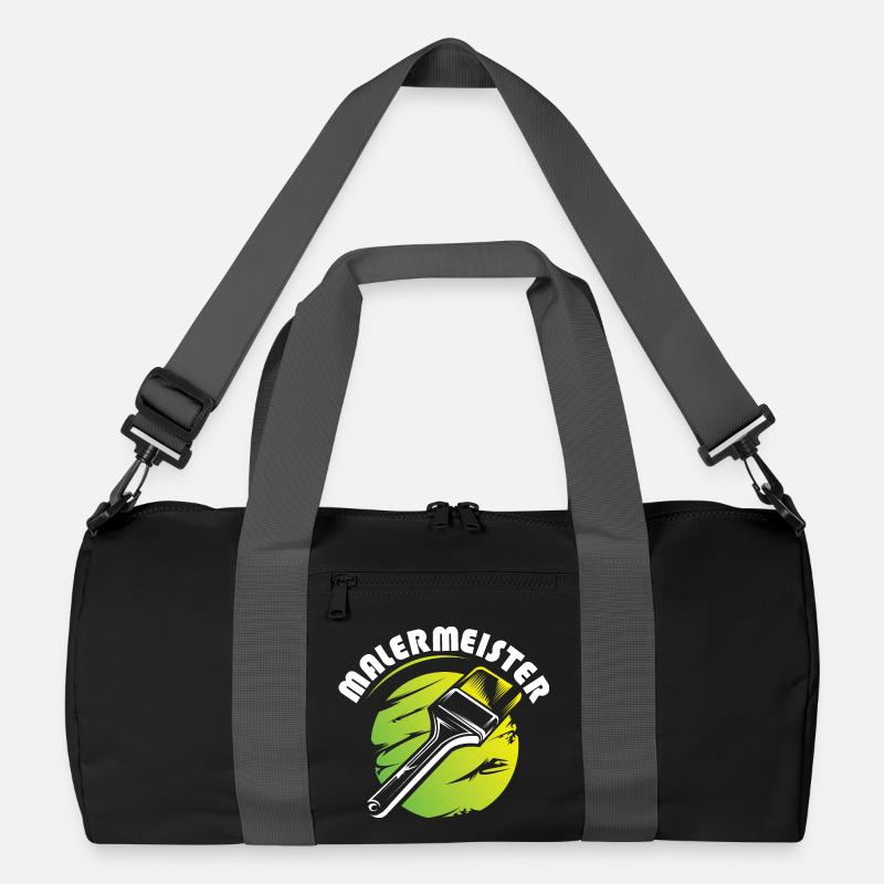 malermeister symbol logo betrieb farben maler - Recycelte Duffel Bag - Schwarz/Graphitgrau