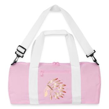 Indianer Symbol Illustration Farben Häuptling icon - Recycelte Duffel Bag - Rosa/Weiß - Vorne