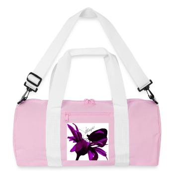 Magische Lilie in Violett - Recycelte Duffel Bag - Rosa/Weiß - Vorne