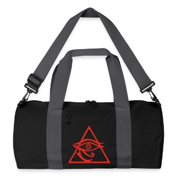Die rote Pyramide des Gottes Horus - Recycelte Duffel Bag - Schwarz/Graphitgrau - Vorne