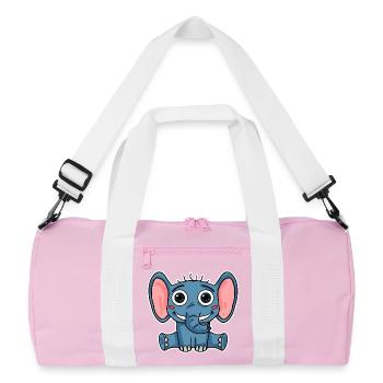 Elephant - Recycled Duffel Bag - pink/white - Front
