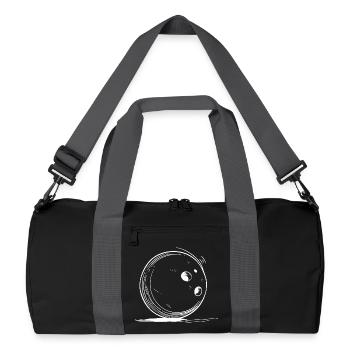 Bowling Zeichnung - Recycelte Duffel Bag - Schwarz/Graphitgrau - Vorne