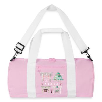 Château d’Osaka, Sanctuaires, Dessin Du Temple, Japon - Sac de sport recyclé - rose/blanc - Devant