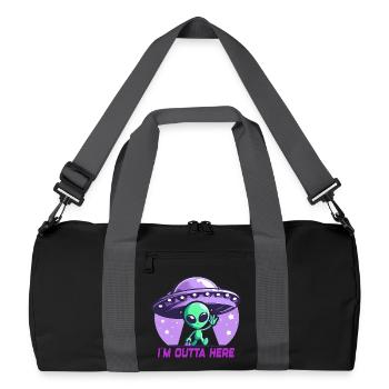 Alien I'm Outta Here Aliens - Recycled Duffel Bag - black/graphite grey - Front