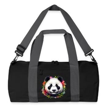 Panda - Recycelte Duffel Bag - Schwarz/Graphitgrau - Vorne