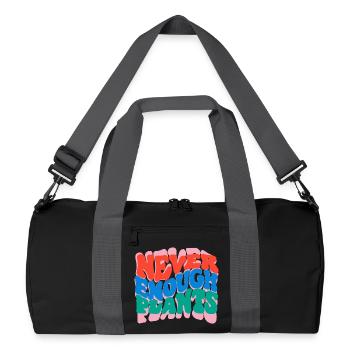 Nie genug Pflanzen - Recycelte Duffel Bag - Schwarz/Graphitgrau - Vorne
