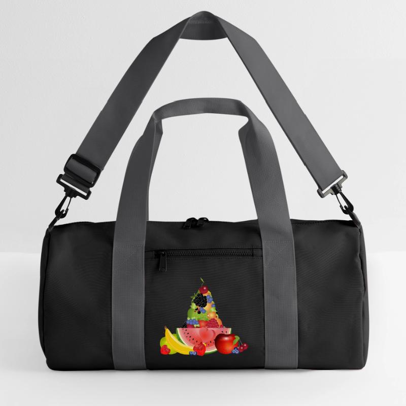 pyramide de fruits colorée avec pastèque Sac de sport recyclé