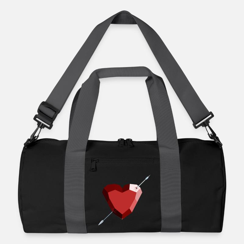 Wounded Ruby Heart – Love, Beauty, and Breakup Recycled Duffel Bag