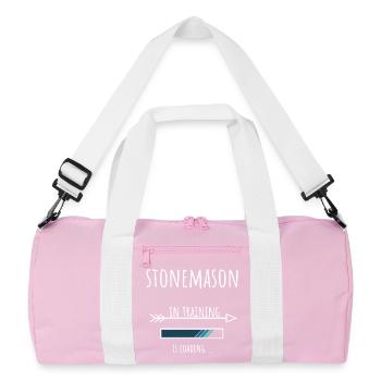 Cadeau tailleur de pierre Profession Éducation - Sac de sport recyclé - rose/blanc - Devant