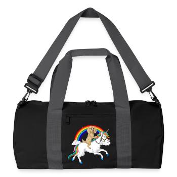 Griffonnage doré - Sac de sport recyclé - noir/gris graphite - Devant