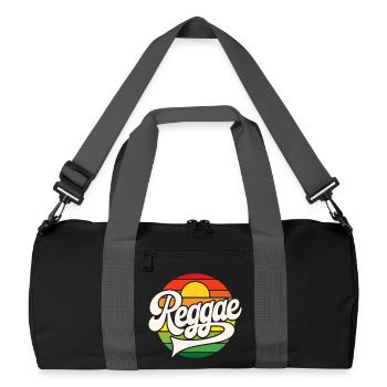  Reggae Retro Sunset - Recycelte Duffel Bag - Schwarz/Graphitgrau - Vorne