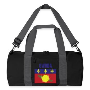 GWADA Guadeloupe flag t-shirt - Recycled Duffel Bag - black/graphite grey - Front
