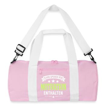 Peut contenir des traces de motivation – Drôle - Sac de sport recyclé - rose/blanc - Devant
