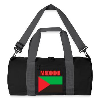 Madinina Martinique flag t-shirt - Recycled Duffel Bag - black/graphite grey - Front