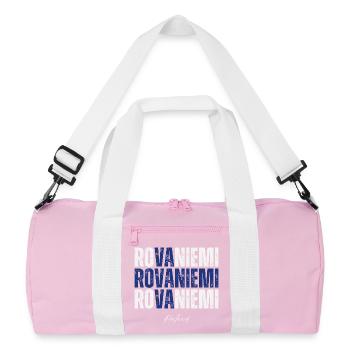 Rovaniemi Finland, I love Rovaniemi - Recycled Duffel Bag - pink/white - Front