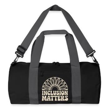 Wähle Freundlichkeit Beende Mobbing - Recycelte Duffel Bag - Schwarz/Graphitgrau - Vorne