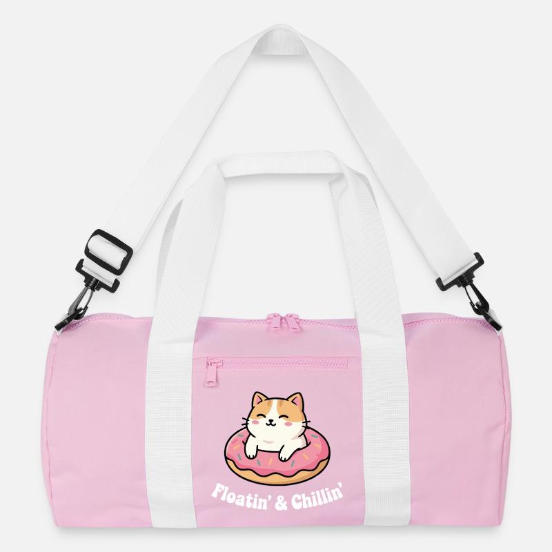 Katzendonut Chill im Pinkfrost Recycelte Duffel Bag