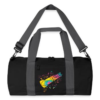 Bobfahrer Bobschlitten Viererbob - Recycelte Duffel Bag - Schwarz/Graphitgrau - Vorne