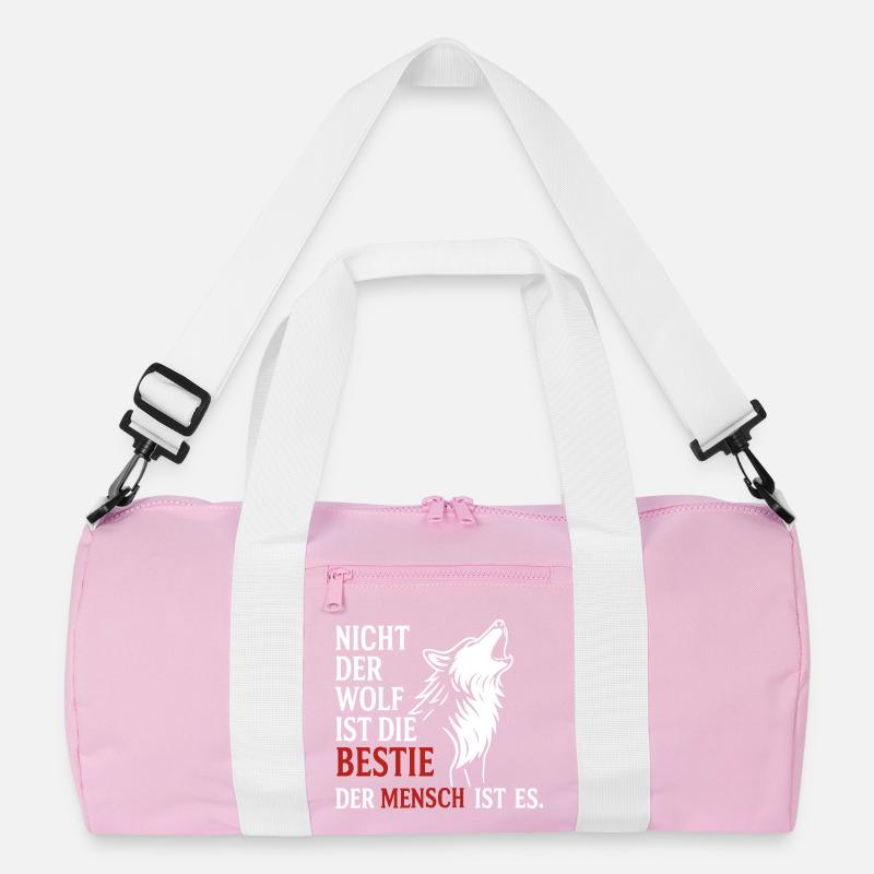 CoolesWolfs design with saying Recycled Duffel Bag
