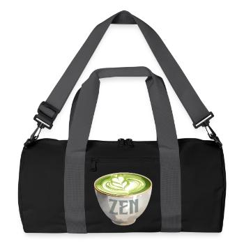 Zen Matcha Latte Aquarelle - Sac de sport recyclé - noir/gris graphite - Devant