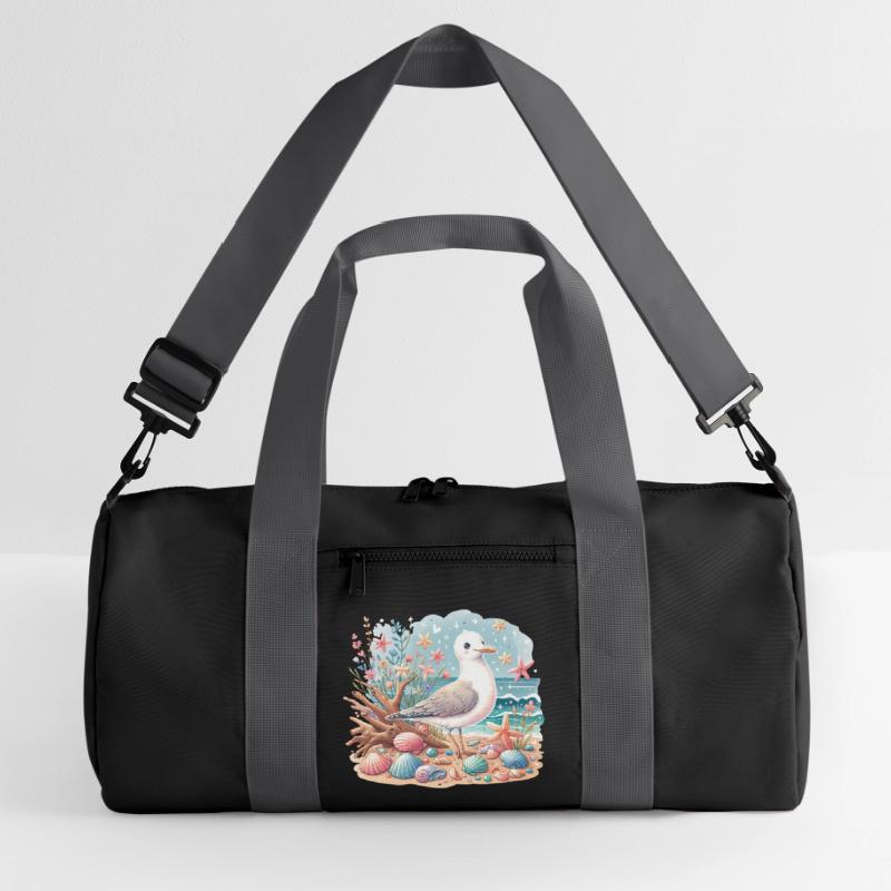 Seagull Beach Shells Maritime Coast Recycled Duffel Bag